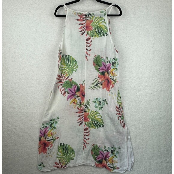 Lungo L'Arno Womens Sundress Size Small 100% Italian Linen Dress Hawaii Resort - Picture 12 of 12